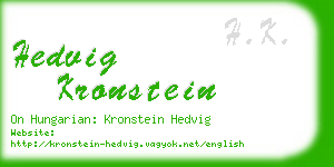 hedvig kronstein business card